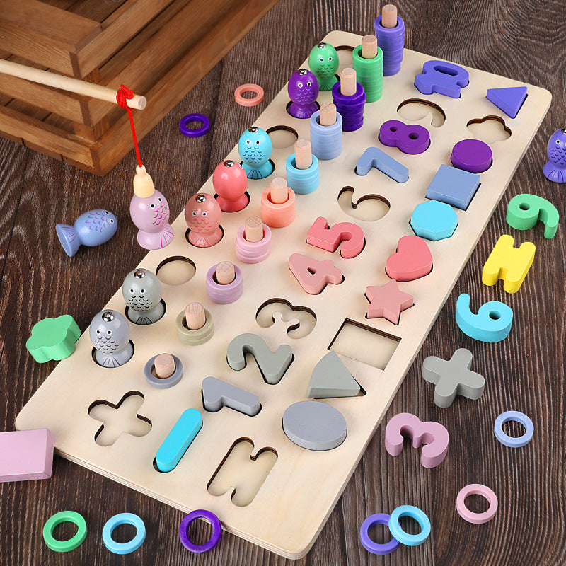 Young children's toys wooden puzzles boys and girls enlightenment benefit early education