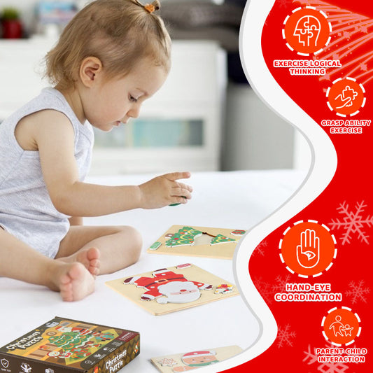 CPC CE cross-border Christmas gift puzzle set children's early education puzzle handmade Christmas toy puzzle