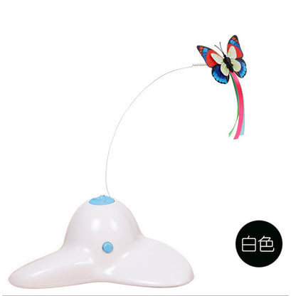 Cat Carousel Amazon Best Selling Electric Cat Toy Automatic Rotating Cat Stick Butterfly Interactive Pet Toy