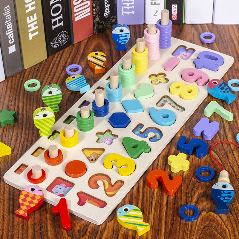 Young children's toys wooden puzzles boys and girls enlightenment benefit early education