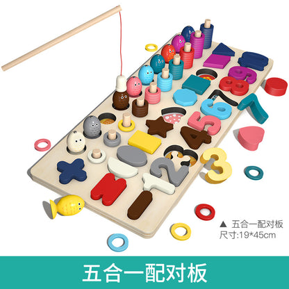 Young children's toys wooden puzzles boys and girls enlightenment benefit early education