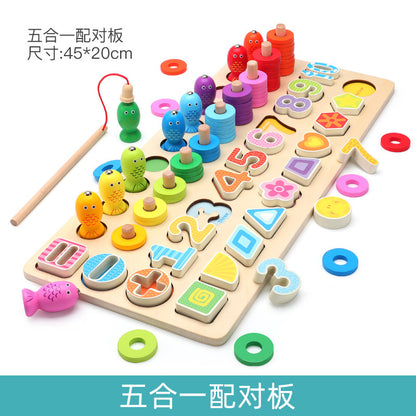 Young children's toys wooden puzzles boys and girls enlightenment benefit early education