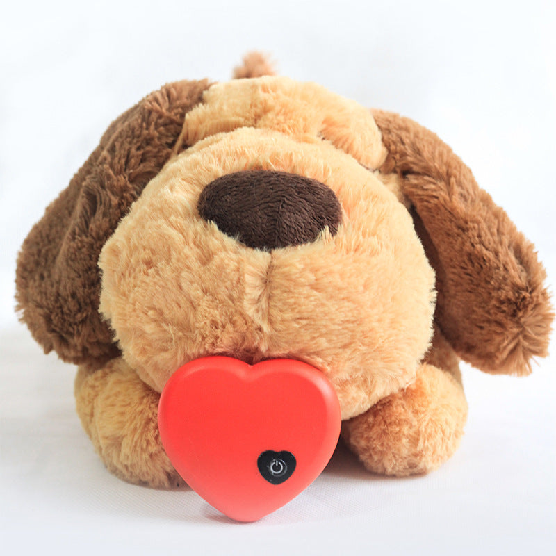 Cross-border pet anxiety accompany sleep toy dog interaction plush heartbeat cat toy pet toy