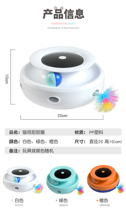 Cat Funny Toy Stick Cat Flirty Automatic Toy Cat Funny Supplies Toy Electric Self-Happling Feather Cat Toy