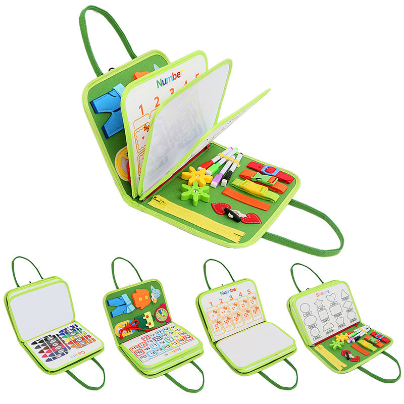 Felt early education board, early education cloth book, dressing learning board, children's toys, kindergarten Montessori education busy board