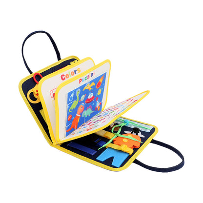 Felt early education board, early education cloth book, dressing learning board, children's toys, kindergarten Montessori education busy board