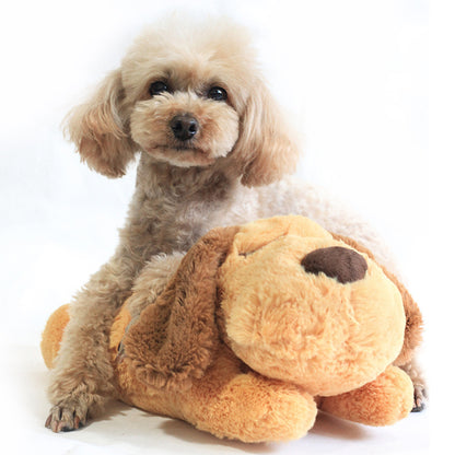 Cross-border pet anxiety accompany sleep toy dog interaction plush heartbeat cat toy pet toy
