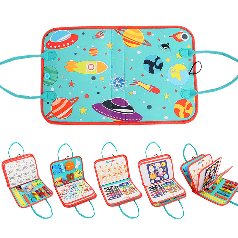 Felt early education board, early education cloth book, dressing learning board, children's toys, kindergarten Montessori education busy board