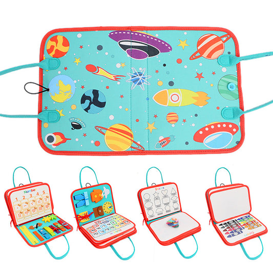 Felt early education board, early education cloth book, dressing learning board, children's toys, kindergarten Montessori education busy board