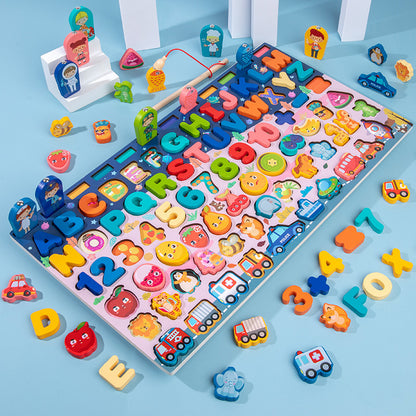 Young children's toys wooden puzzles boys and girls enlightenment benefit early education