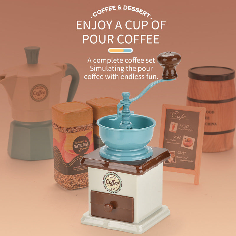 Cross-border new afternoon tea snacks children's play house toy set spray induction cooker coffee toy 52 pieces set