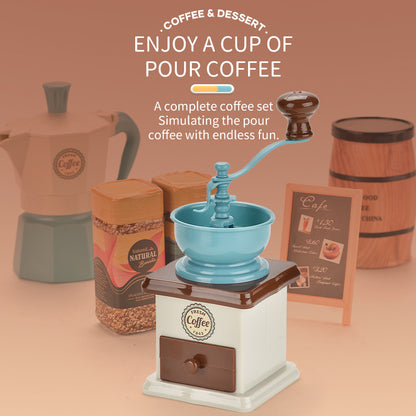 Cross-border new afternoon tea snacks children's play house toy set spray induction cooker coffee toy 52 pieces set