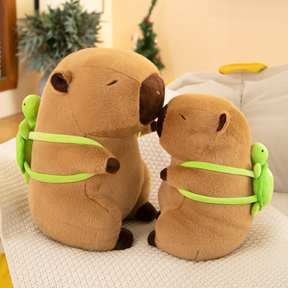 Capybara Plush with Turtle Backpack