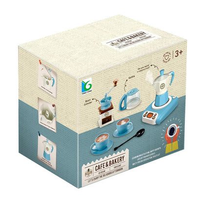 Cross-border new afternoon tea snacks children's play house toy set spray induction cooker coffee toy 52 pieces set