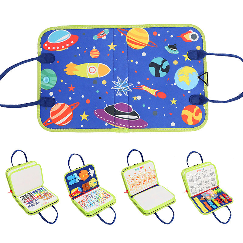 Felt early education board, early education cloth book, dressing learning board, children's toys, kindergarten Montessori education busy board