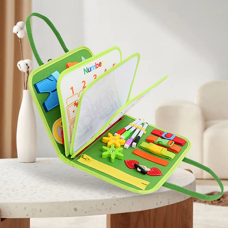 Felt early education board, early education cloth book, dressing learning board, children's toys, kindergarten Montessori education busy board