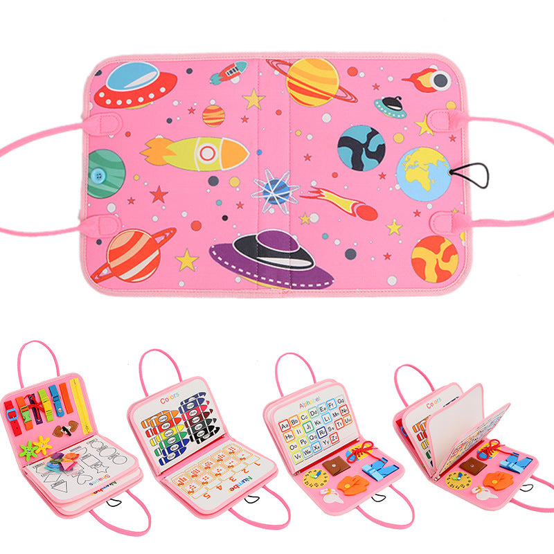 Felt early education board, early education cloth book, dressing learning board, children's toys, kindergarten Montessori education busy board